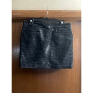 Gap Womens Size 6 Black Mini Skirt Textured Lined Career Casual
